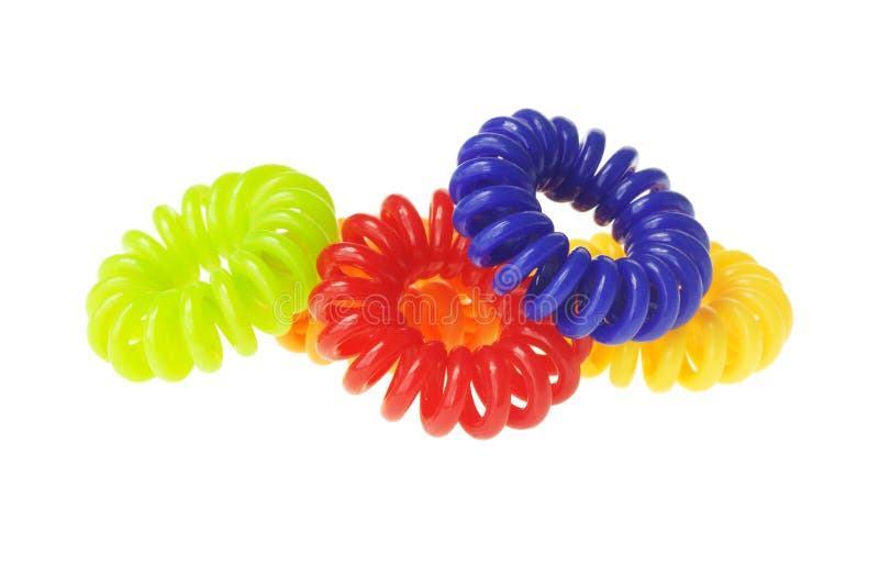 Colorful Spiral Elastic Hair Ties Stock Image Image of decorate