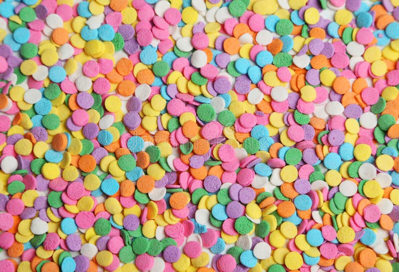 Colorful Sprinkles Background, Close Up Stock Photo Image of close