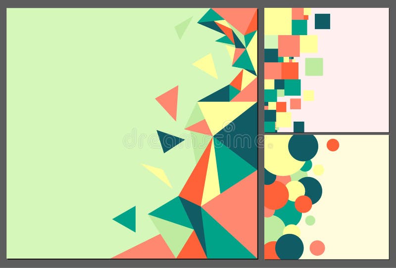 Colorful, square backgrounds in old style