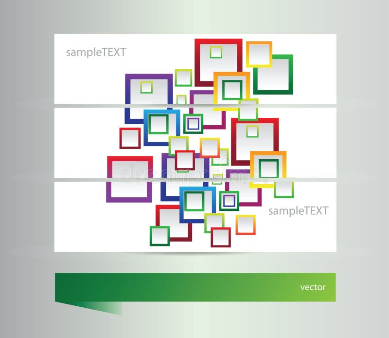 Colorful Square banners stock illustration