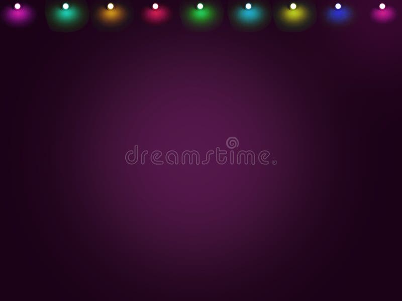 Colorful Stage and Incandescent Light Background, Technology of Glowing