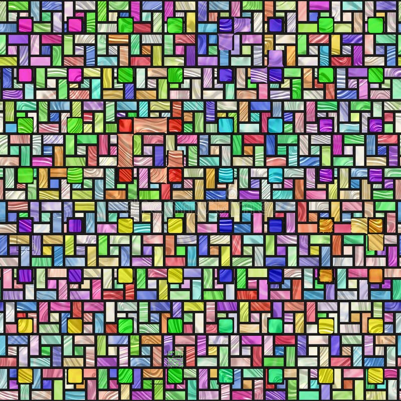 Colorful stained glass pattern