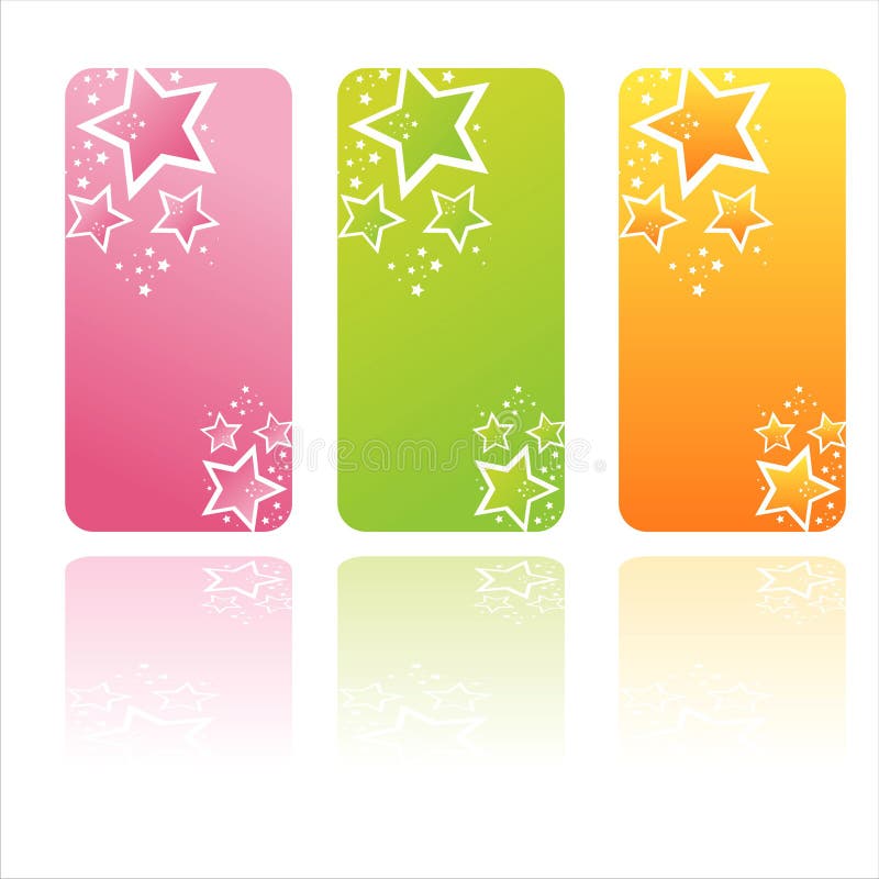 Colorful stars banners