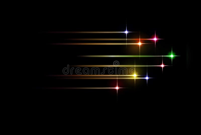 Colorful stars motion