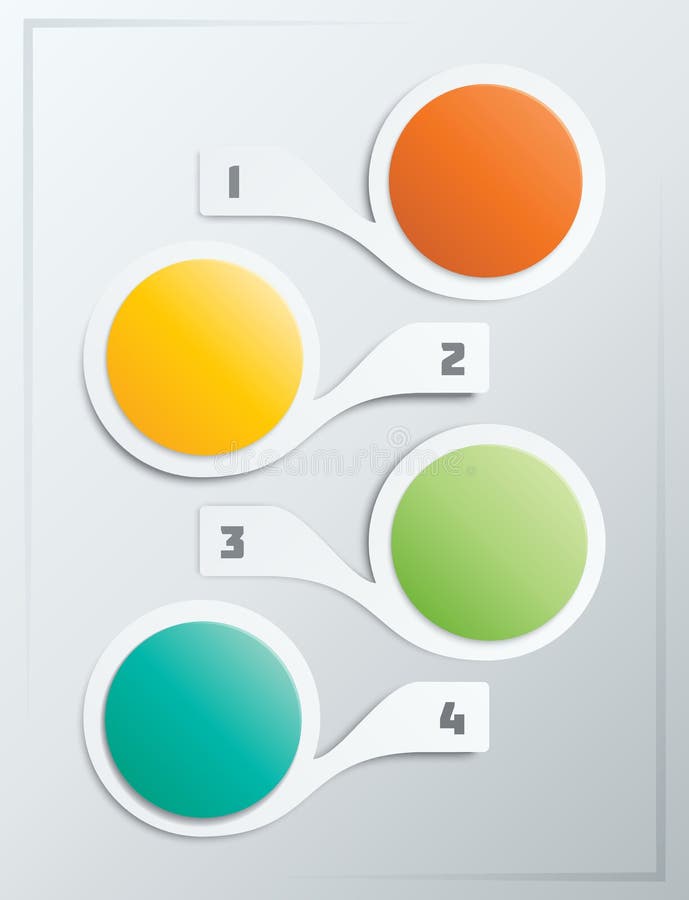 Colorful Steps Infographics Elements Stock Vector Illustration of