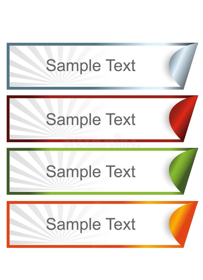 Colorful sticky banners vector illustration