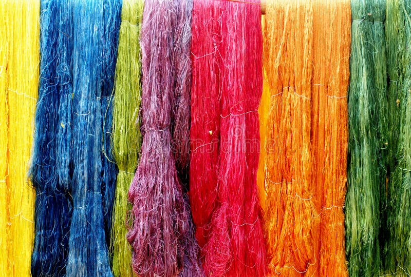 Colorful string silk luxury clothing material stock image Colorful string silk luxury clothing material stock image