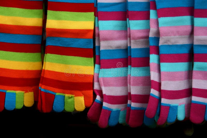 șosete colorate cu dungi stock photography