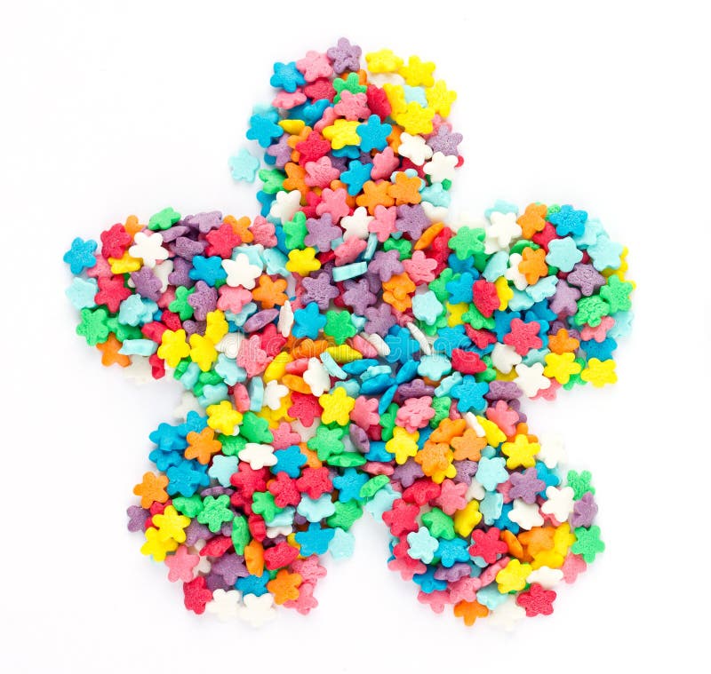 Colorful Sugar Flower Sprinkles Close Background Stock Photo 1022448256