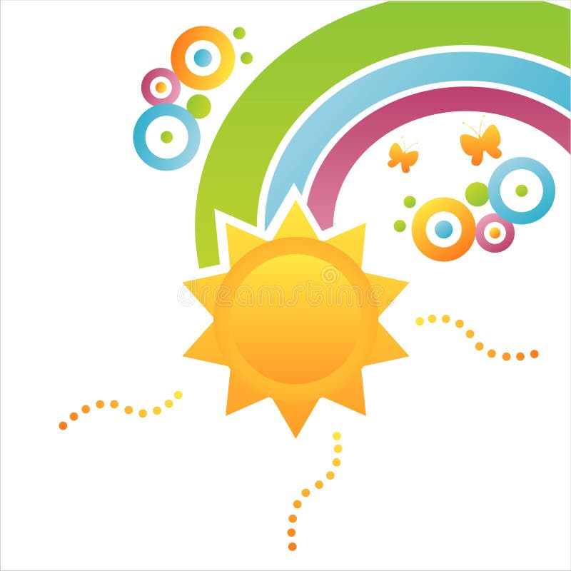 Colorful sun background