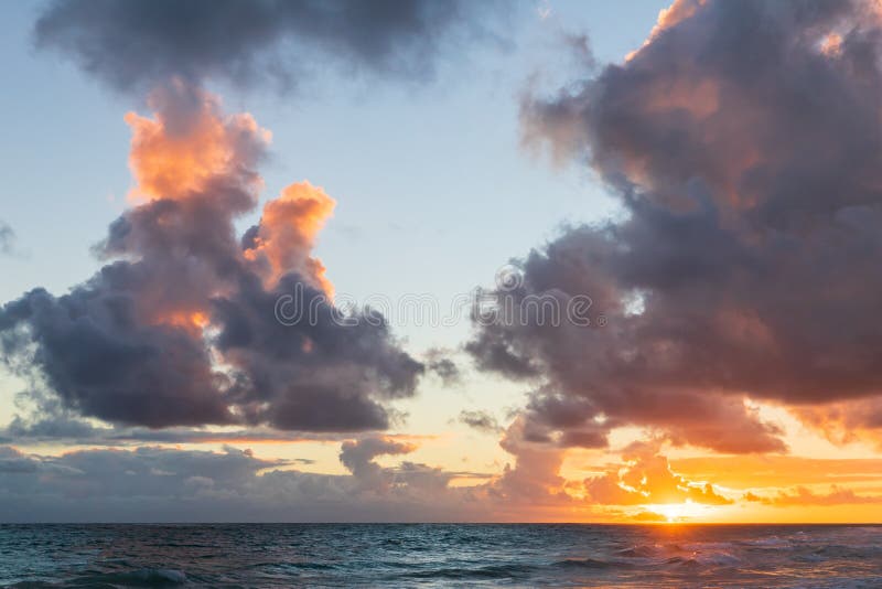 Colorful Sunrise Sky Over Atlantic Ocean Stock Image Image Of Outdoor
