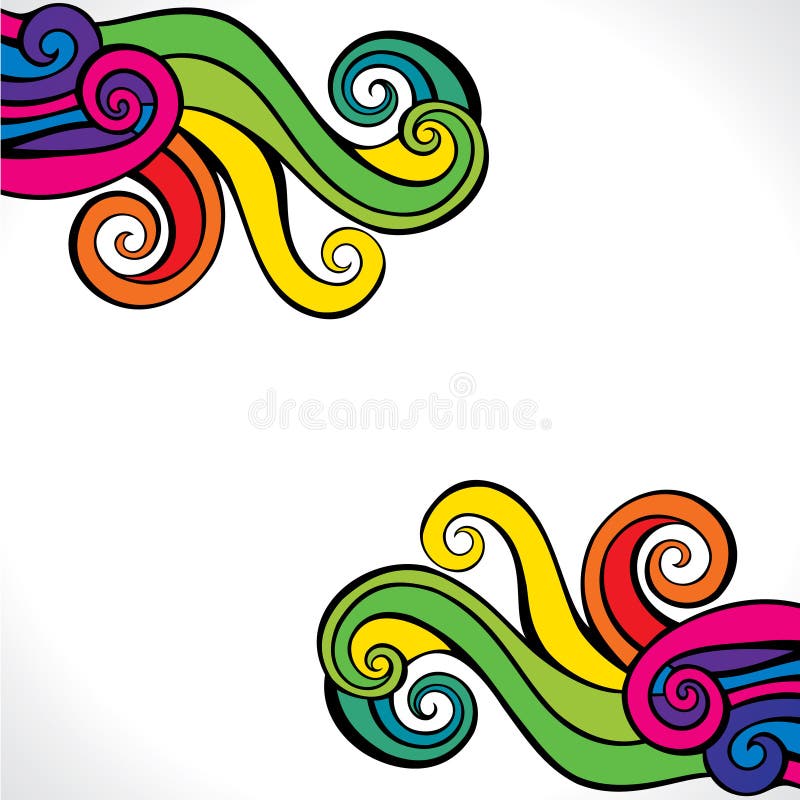 Colorful swirl design background stock illustration