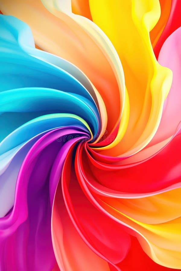 A colorful swirl of fabric stock illustration