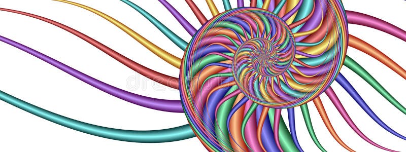 Colorful Swirl - Fractal Image royalty free illustration