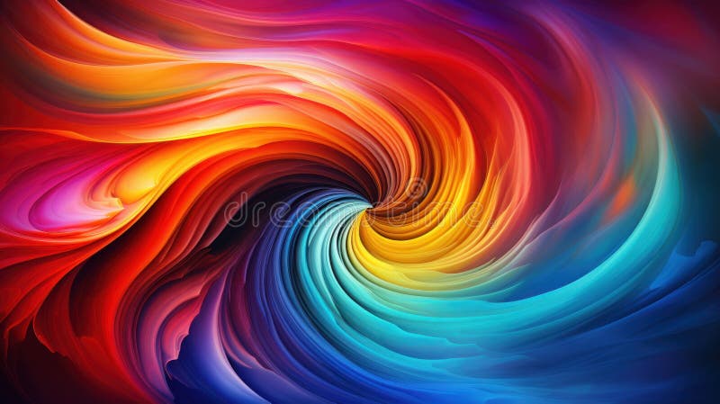 A colorful swirl of paint royalty free illustration