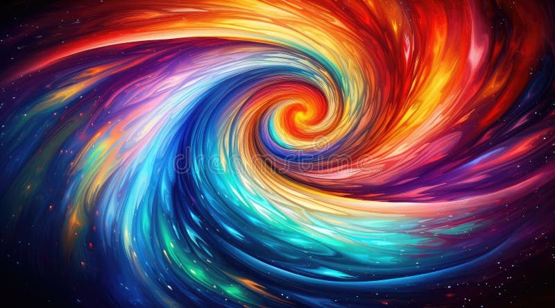 A colorful swirl of paint vector illustration