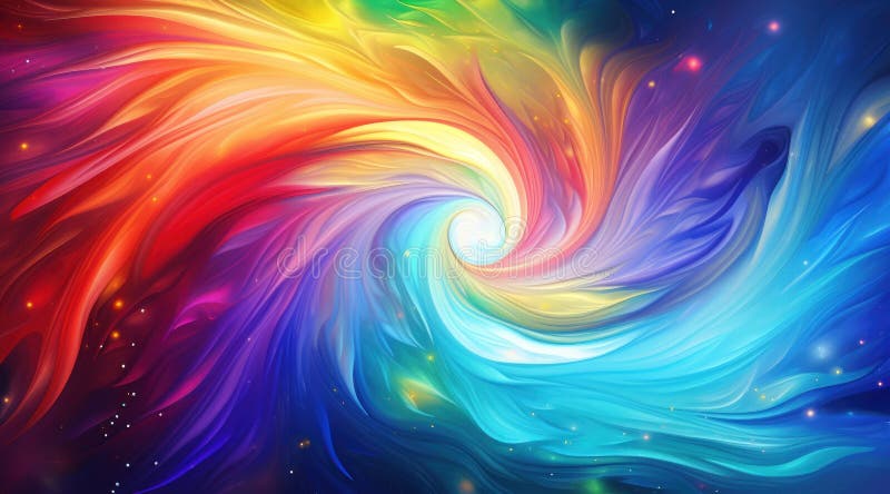 A colorful swirl of paint vector illustration