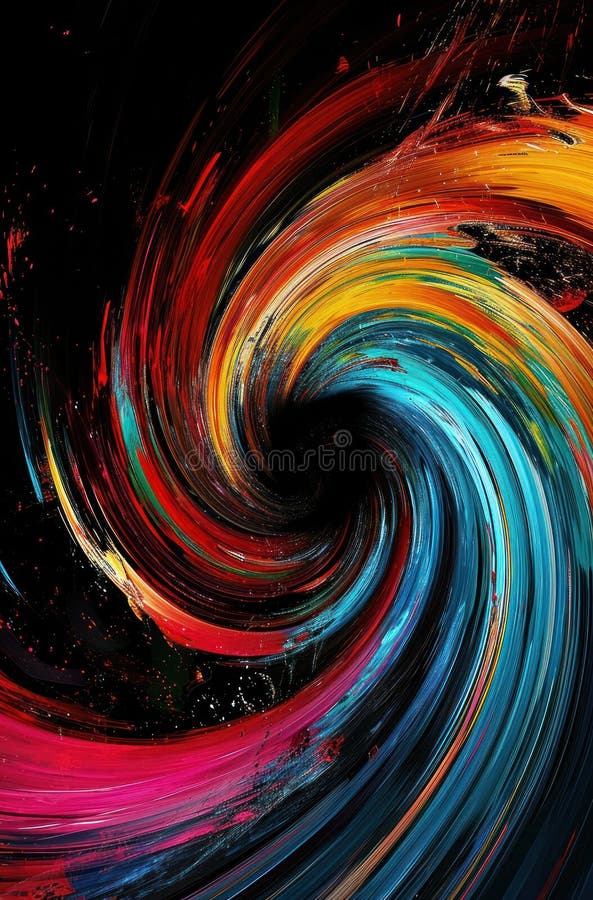 A colorful swirl of paint royalty free illustration