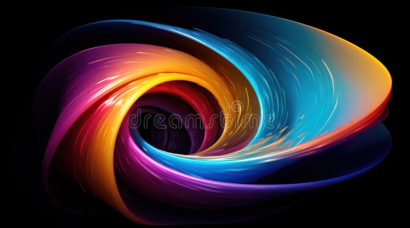 A colorful swirl of paint stock illustration