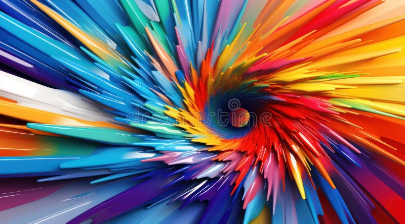 A colorful swirl of paint vector illustration