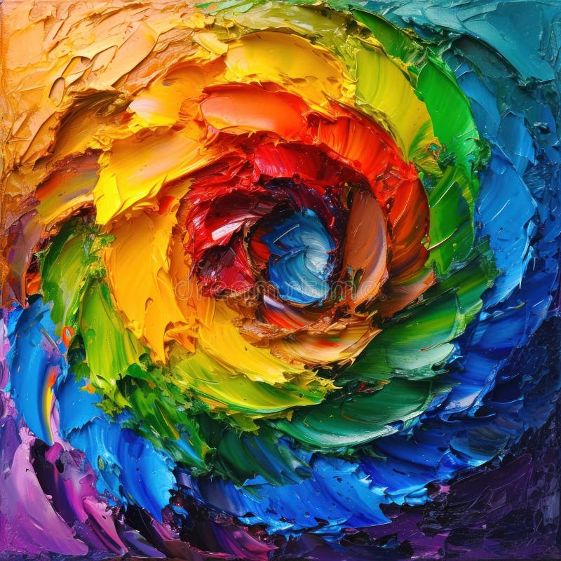 A colorful swirl of paint vector illustration