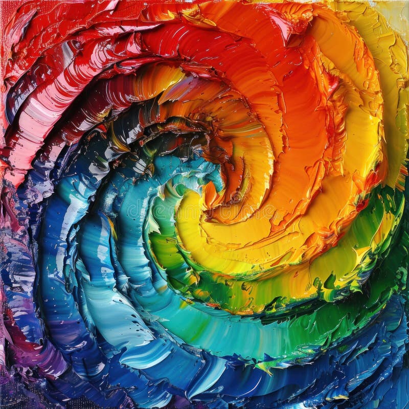 A colorful swirl of paint stock illustration