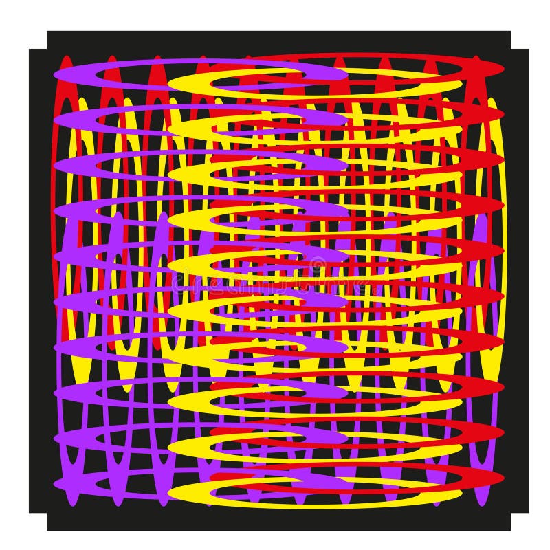 Colorful swirl pattern. Dynamic line art. Abstract mesh Vector. Vibrant movement graphic. stock illustration