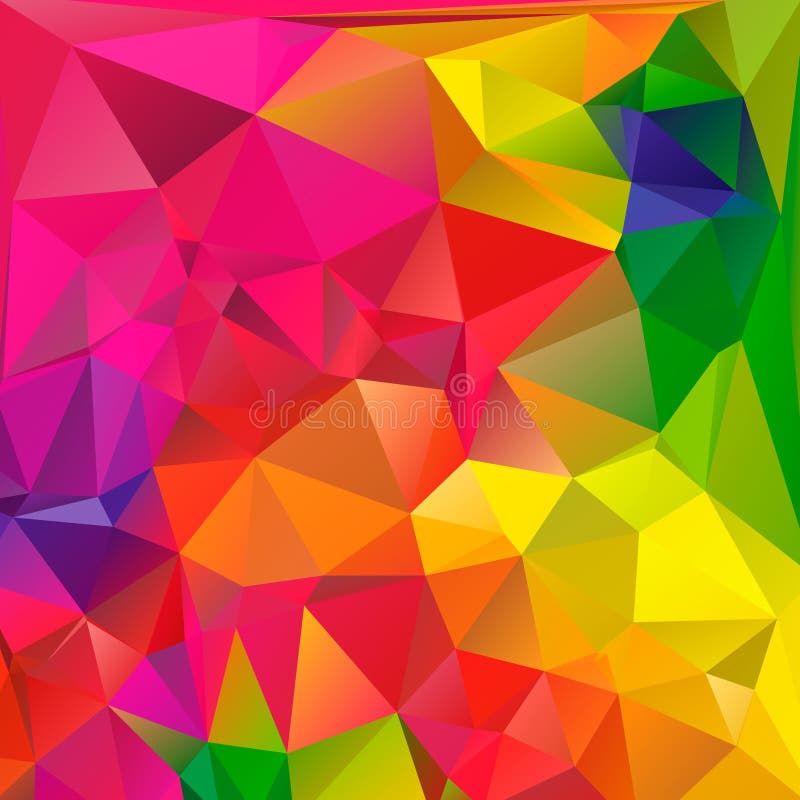 Colorful swirl rainbow polygon background. Colorful abstract vector. Abstract rainbow color Triangle Geometrical stock illustration