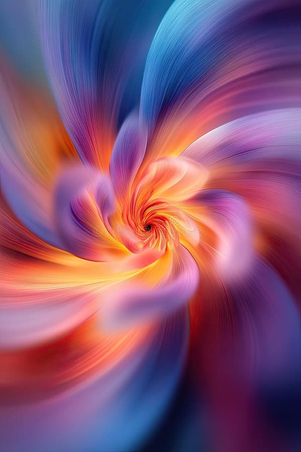 Colorful Swirling Abstract Pattern with Vibrant Hues and Smooth