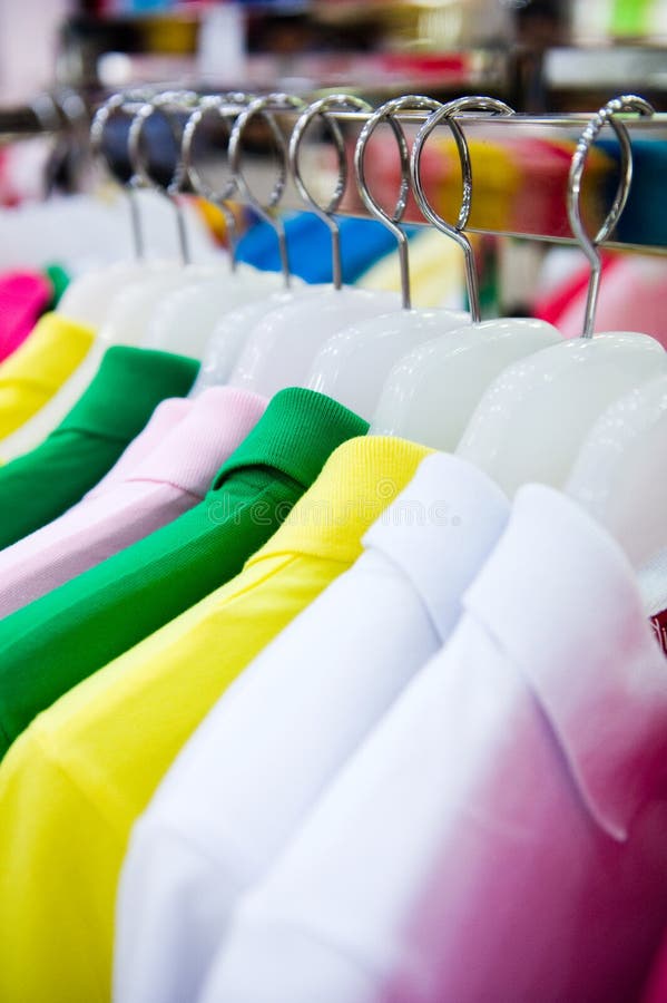 Colorful t-shirts royalty free stock photography