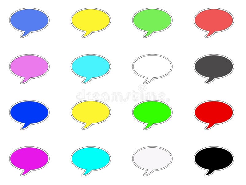 Colorful talk icons stock illustration