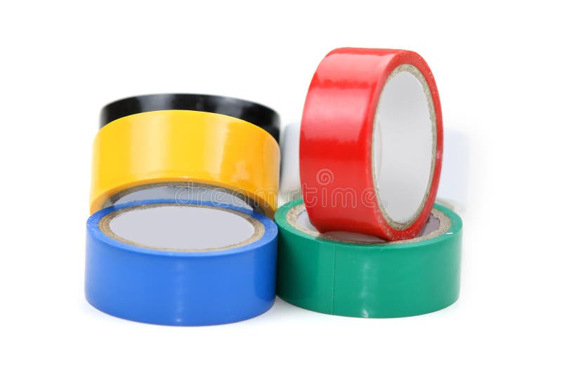 Colorful tapes stock photo. Image of isolated, sticky 17916370