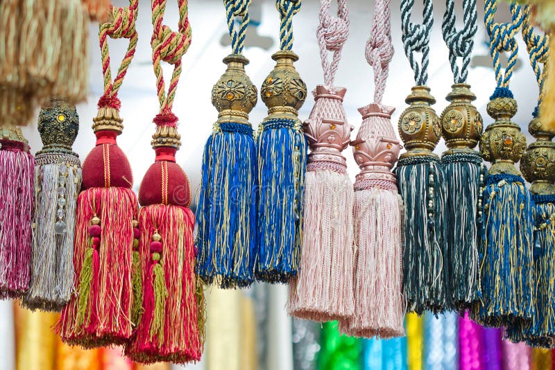 Colorful Tassels for Curtains Stock Image Image of path, fabric 37978995