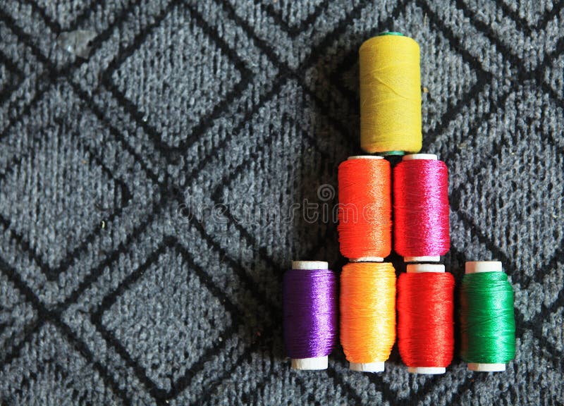 Colorful thread scroll royalty free stock photos