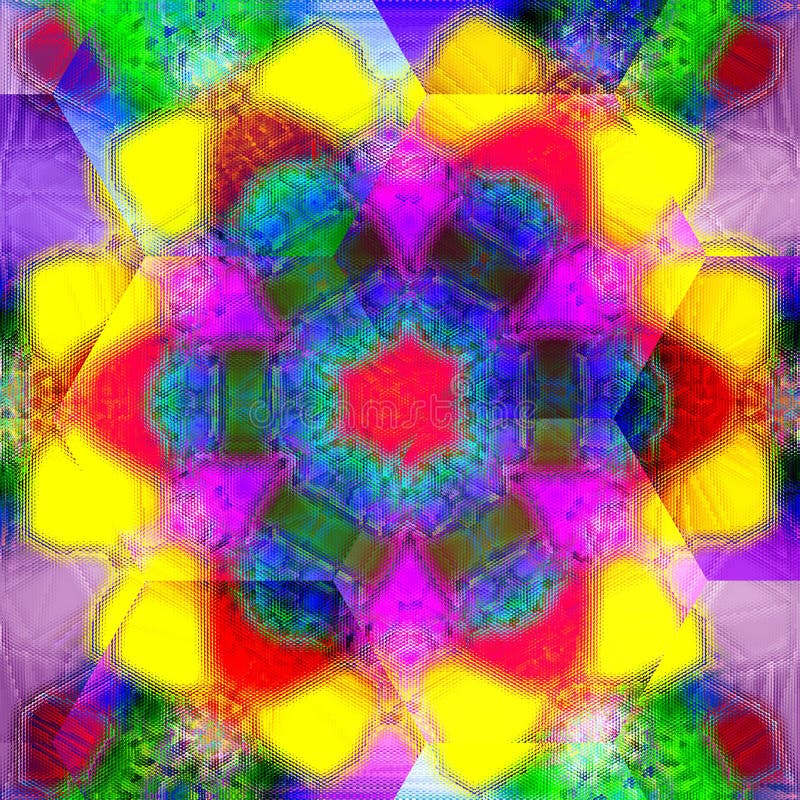 Colorful hexagonal tile pattern in rainbow colors background knitted effect vector illustration