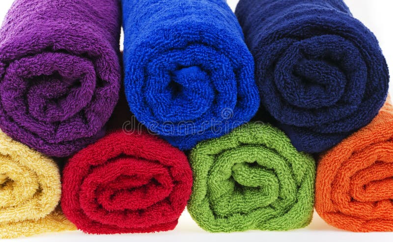 Colorful towels, cotton terry