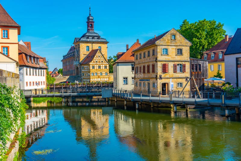 Colorful Town Hall in German City Bamberg Stock Image Image of