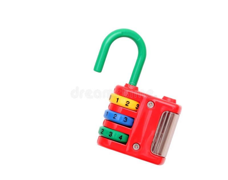 Colorful toy padlock