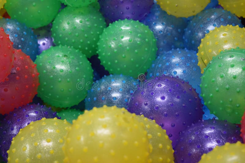 Colorful Toy Rubber Balls with Rubber Knobs Stock Image Image of