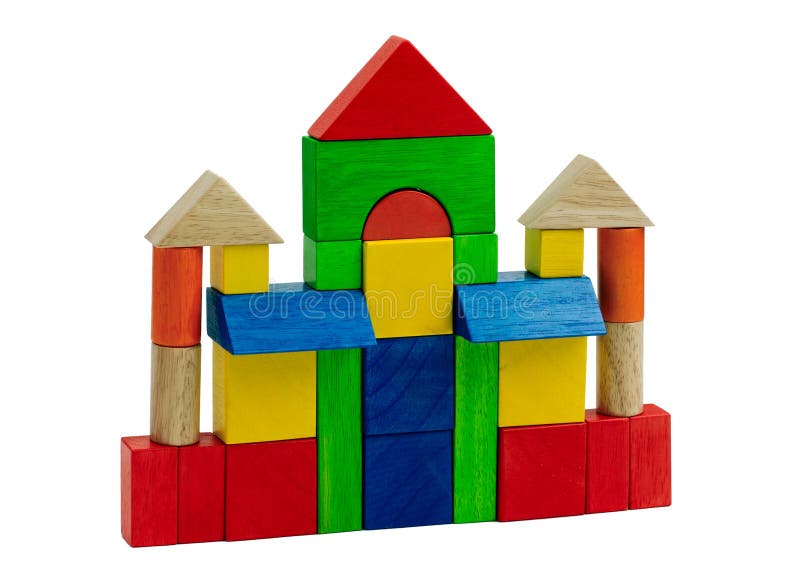 Colorful toy wooden castle