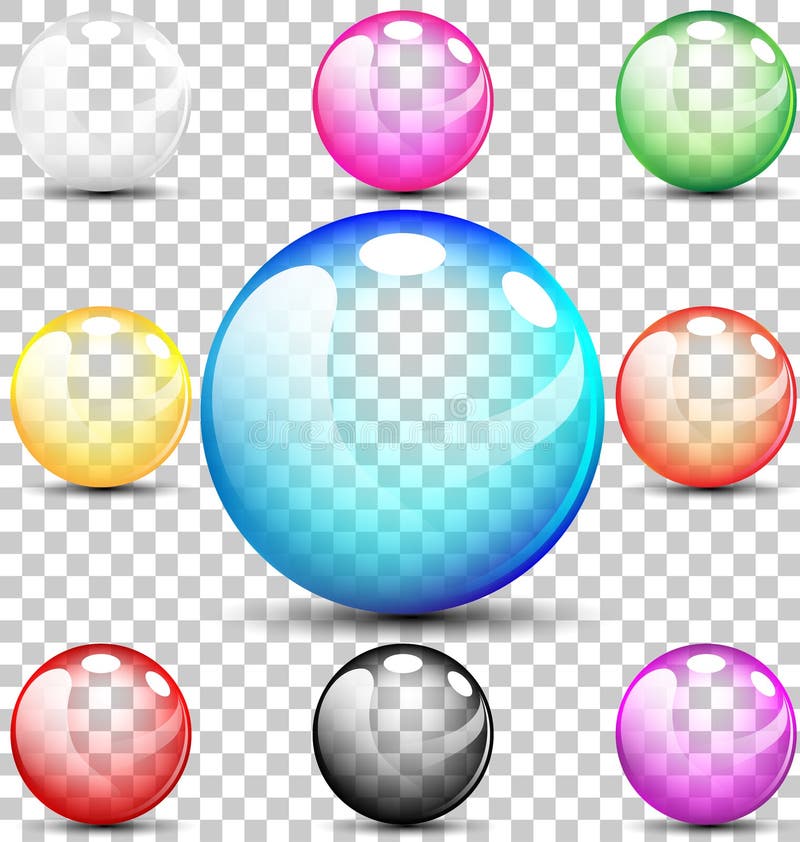 Colorful translucent bubbles