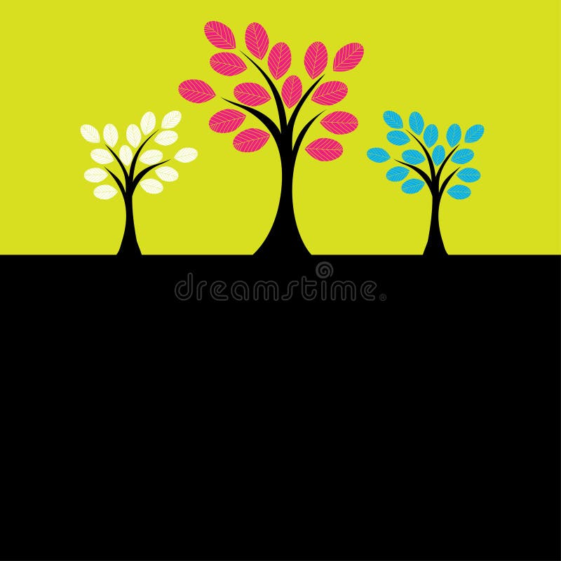 Colorful tree. Vector illustration