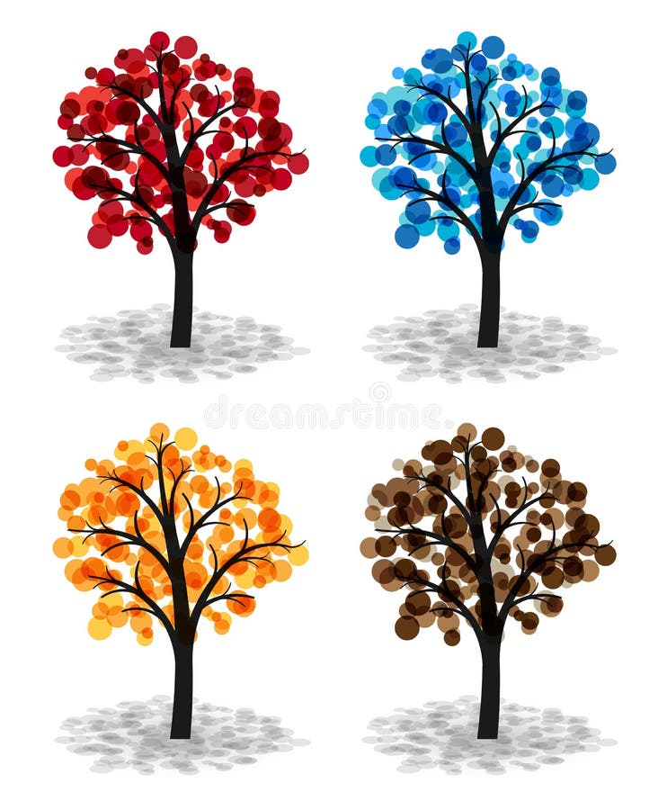 Colorful trees stock vector. Illustration of design, grow 38744504