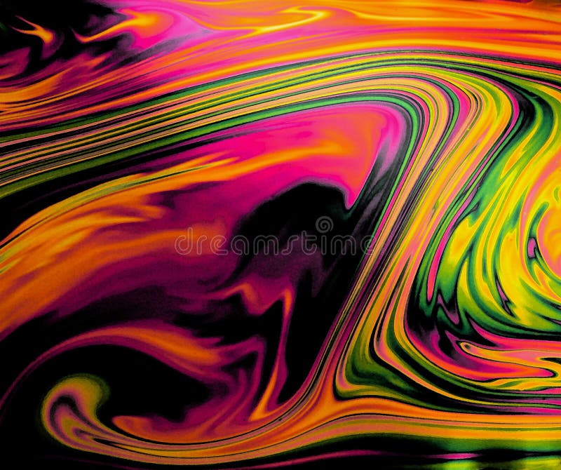 Colorful, trippy psychedelic background giving the appearance of motion