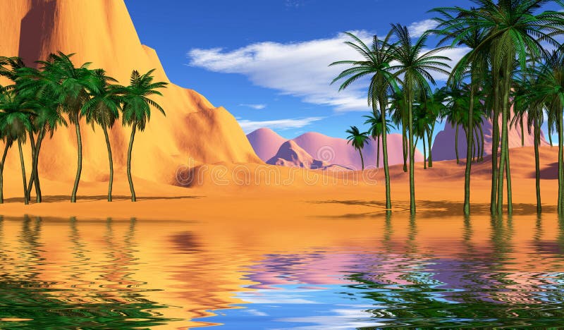 Colorful tropical landscape