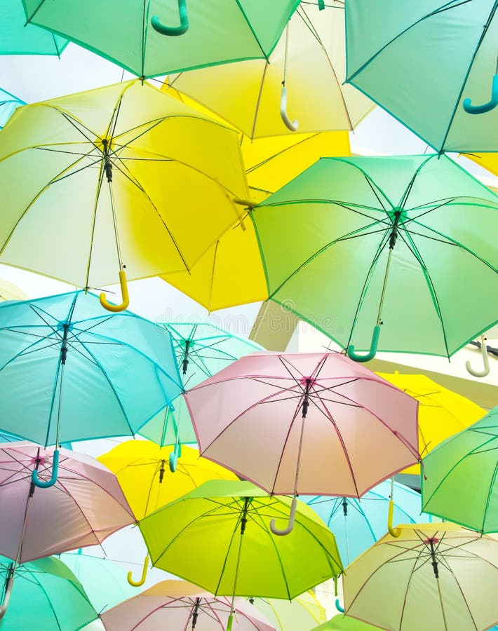 Colorful Umbrellas Background Stock Image Image of traditional