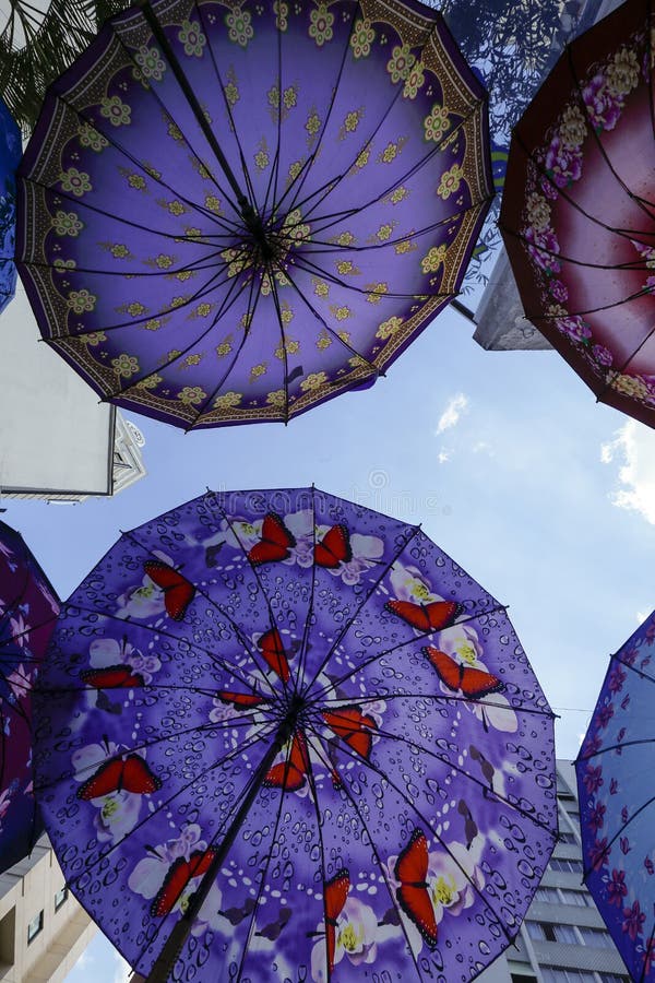 Colorful umbrellas stock image. Image of decoration 155671809