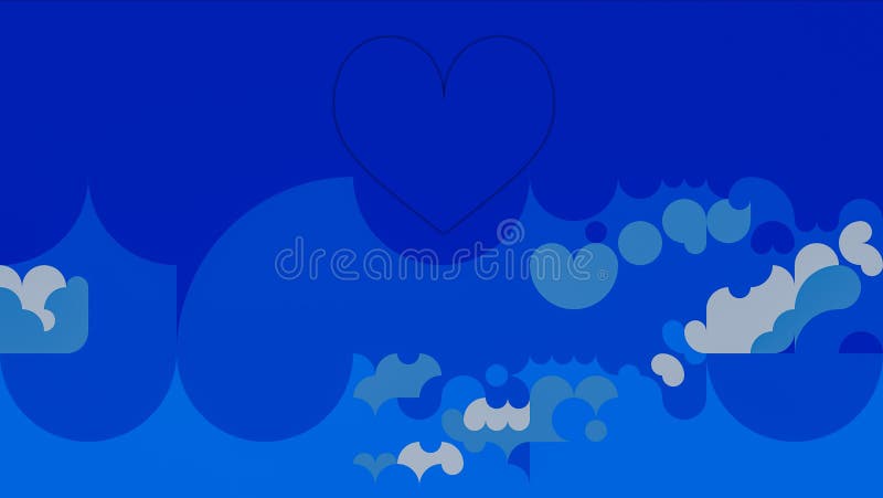 Colorful Unique Blue Abstract Art Background stock illustration