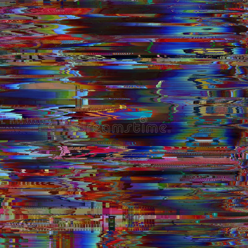 Colorful unique glitch textured signal abstract abstract pixel glitch error damage