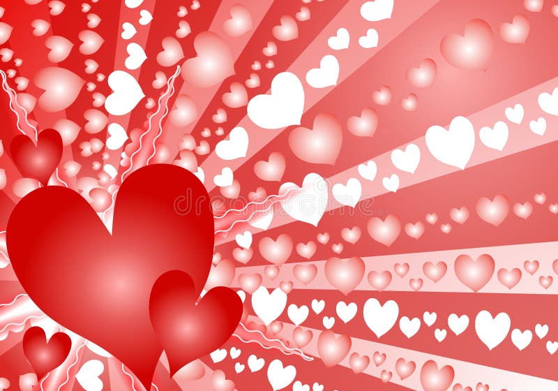 Colorful Valentine s Day Heart Background